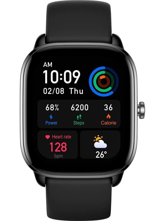 (Open Box) Amazfit GTS 4 Mini (GPS) 42 mm Black Case with Black Band
