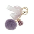 thumbnail image 5 of Unique Bargains 1 Pc Fashion Bow Ball Handbag Charm Bag Accessories Purple, 5 of 5