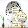 thumbnail image 3 of Designart "Structured Elegance in Teal Geometry" Geometric Spiral Dot Round Wall Mirror - Oval Printed Decorative Mirror - Multiple Color Options, 3 of 5