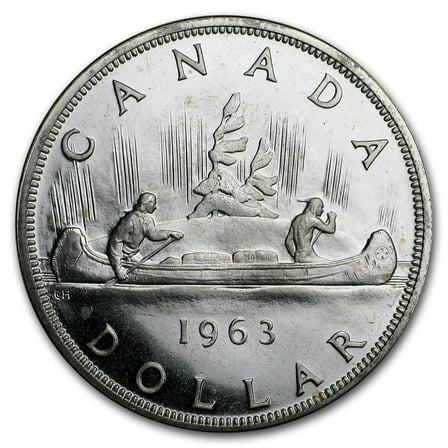 1963 Canada Silver Dollar BU/Prooflike