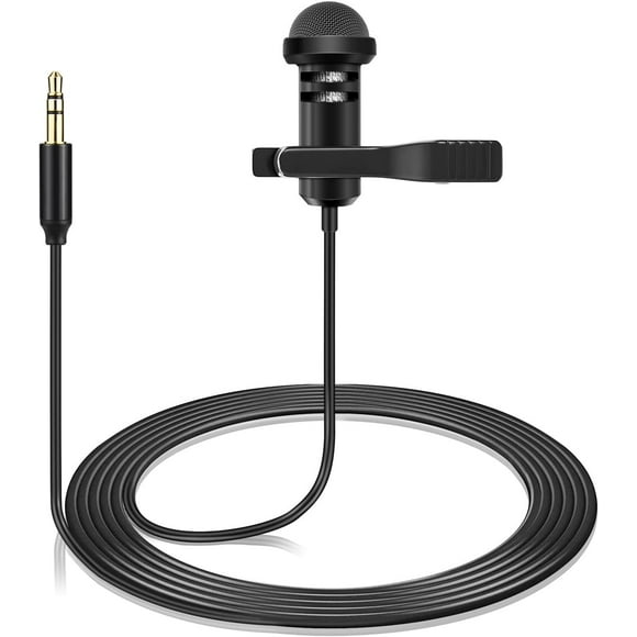 wqlpp-Lavalier Microphone for Rode Wireless GO 2 / ii & DJI Mic Transmitters, Omnidirectional Lapel Lav Videomic with Clip, 5 ft