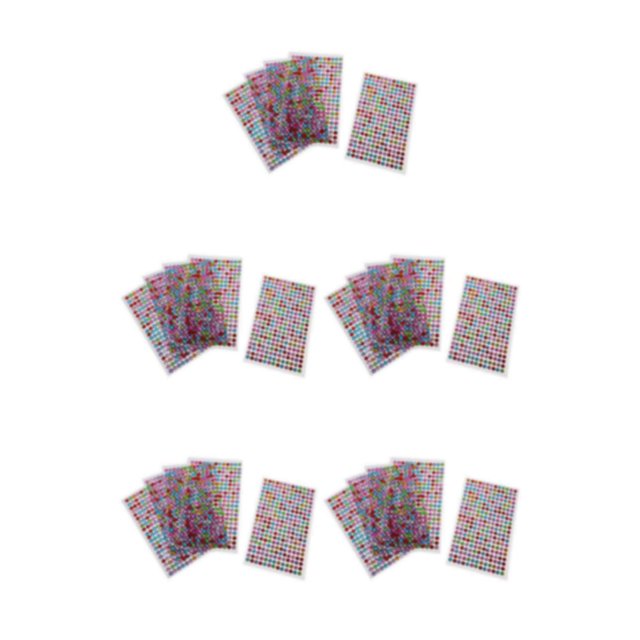 VONKY 5 Pcs Dazzling Crystal Rhinestone Gem Decorative Stickers 3mm mixed color 6mm 5 Pcs 5Set
