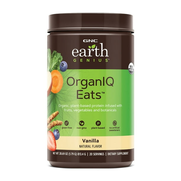 GNC Earth Genius OrganIQ Eats Vanilla, 20 Servings, 20