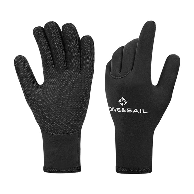 Vela de buceo 5 mm Guantes de buceo caliente Snorkeling Elástico Guante térmico bajo el agua antideslizante resistente al desgaste de los accesorios de cinco dedos L Sweethay OD003270-03