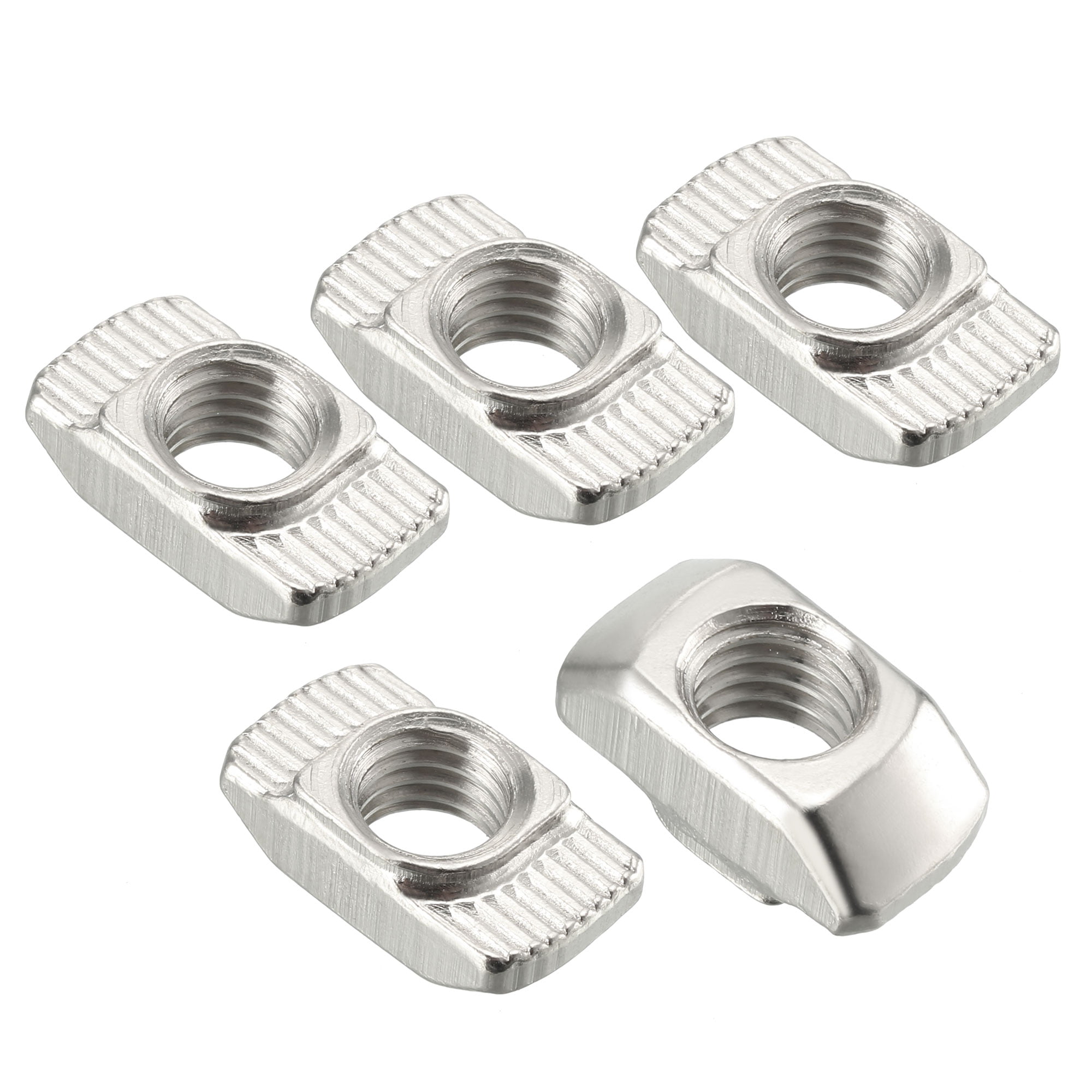 uxcell M12x1.25mm Retaining Four-Slot Slotted Round Nuts 4 Pcs 