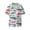 Colorful Shark, variant on Copper-Gold Gloss Outline Navy Dark Blue Print Men's Wrinkle Free Untucked Cuban Shirt Business Casual Button Down Shirts Short Sleeve Shirt