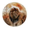 thumbnail image 4 of WYYP A Majestic Lion Round Tablecloth for Picnic Dining Kitchen Farmhouse 100% Polyester Fiber Great for Home Kitchen/Parties/Holiday Dinner White, 4 of 8