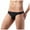 Black, variant on Mens Underwear Men's Bikini Briefs Half Hip Low Waist Color Striped Panties
