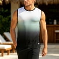 thumbnail image 5 of Lopecy-Sta Mens Tank Tops Crew Neck Gradient Graphic Sleeveless Sports Fitness Summer Vacation Beach Casual Workout Shirts, 5 of 5
