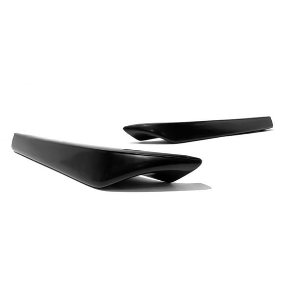 Ikon Motorsports Rear Aprons Compatible with 2006-2013 Lexus IS250 IS350 MDA Style Unpainted Black PU Polyurethane Rear Bumper Lip Lower Side Spat Valance Winglet Canard Protector 2PCS