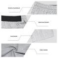 thumbnail image 6 of Ceisia Men's Sleeveless Hoodie and Shorts Set Full Zip Hooded Tank with Drawstring Shorts Gray M Gifts for Father, 6 of 7