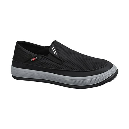 NOKIO Men S Slip-On Loafers Fashion Spring And Summer Men Sports Shoes Flat Bottom Lightweight Mesh Breathable Slip On Comfortable Solid Color Simple Features: