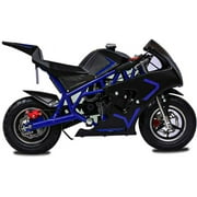 New Youth Kids Blue Mini Motorcycle Pocket Bike Gas Powered Motor 40CC 2 Stroke