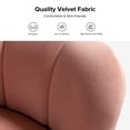 thumbnail image 3 of Velvet Futon Loveseat Sofa Upholstered Tufted 2 Seater Flower Shaped Golden Leg Home Living Room Bedroom Pink, 3 of 10