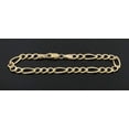 thumbnail image 3 of Real 10k Yellow Gold Hollow Figaro Bracelet 2.5mm, 7" to 10" (7"), 3 of 3