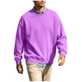 thumbnail image 6 of Enjoytime Crewneck Sweatshirt Mens Casual Long Sleeve Fleece Sweatshirts Fall Winter Lightweight Pullover Tops, 6 of 6