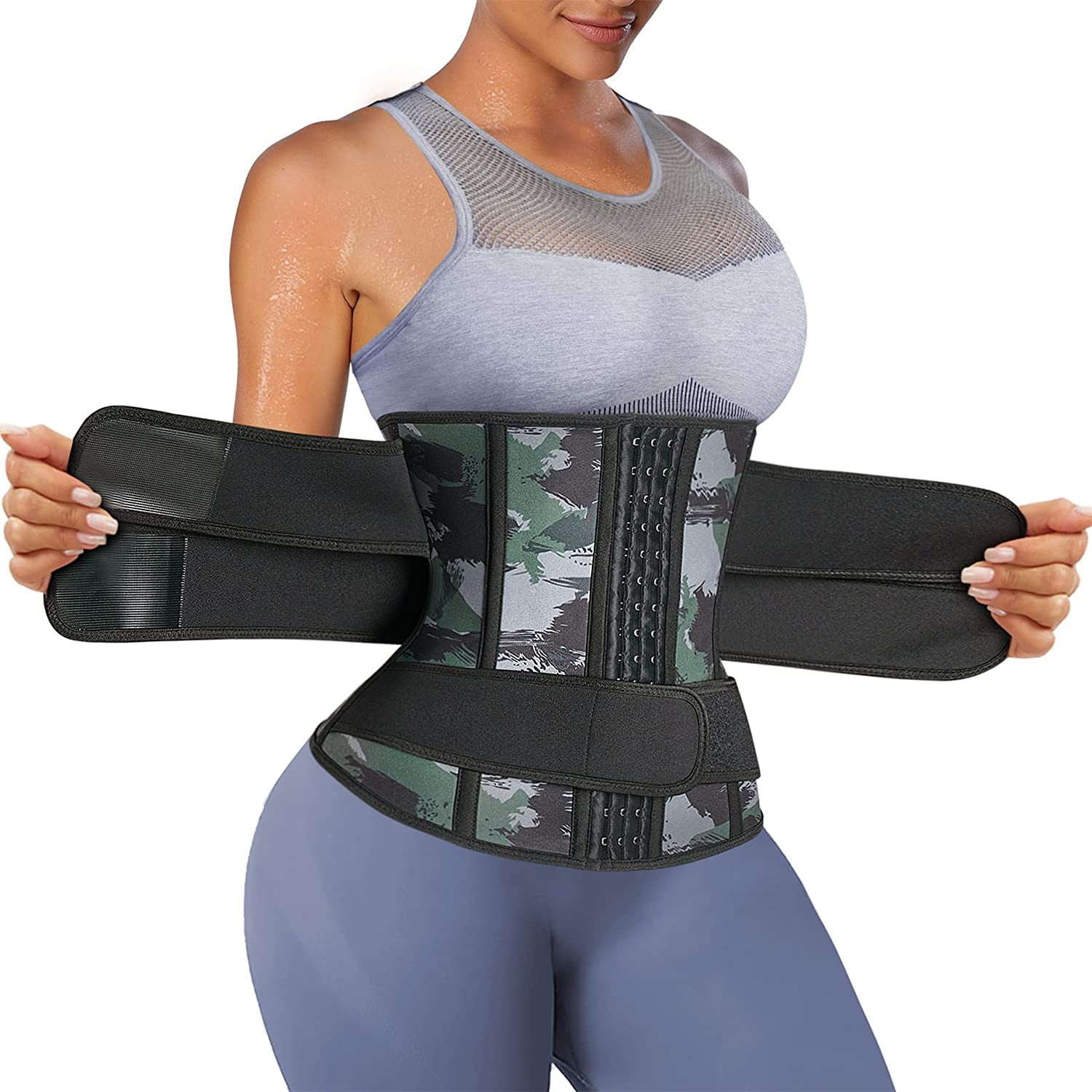 Women Slim Waist Trainer Cincher Fitness Body Shaper Sweat Tummy Control Corsets 
