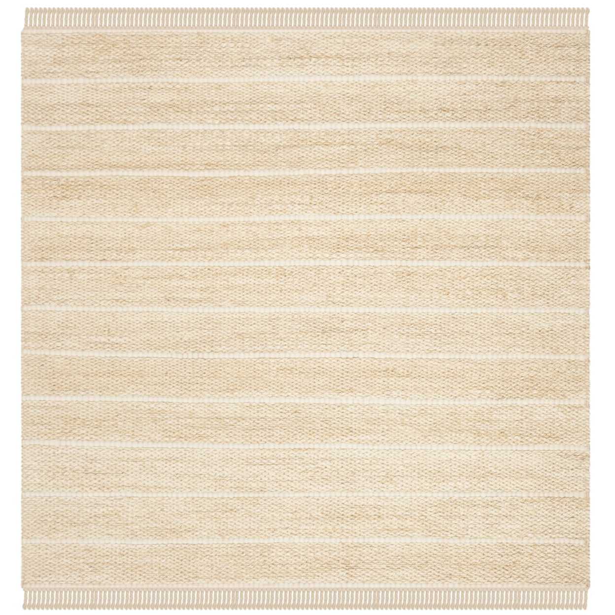 SAFAVIEH Natural Fiber Carrie Braided Area Rug, Ivory, 6' x 6' Square