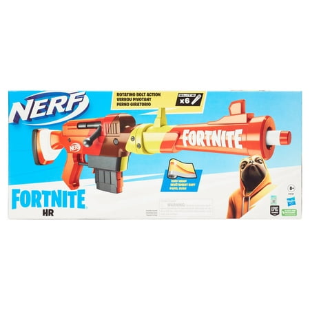 Nerf Fortnite HR Rotating Bolt Action Kids Toy Blaster fr Boys and Girls with 6 Darts, Only At Walmart