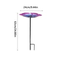 thumbnail image 3 of Watering Station, Metal Garden Decor, Bird Bath for Outside Metal, Outdoor Decor, 24X10X25 Inch Brown Flower Design Stake Bird Bath, Simple Two-Prong Ground Stake Ensures No, 3 of 5
