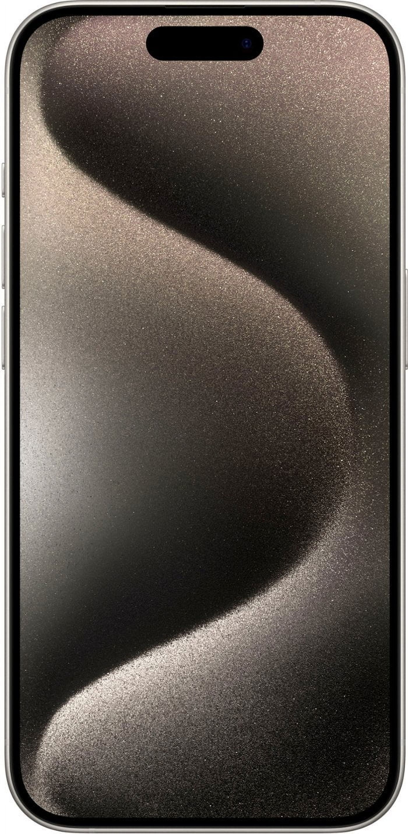 Restored Premium Apple iPhone 15 Pro - Fully Unlocked - 128 GB Natural Titanium (Refurbished)