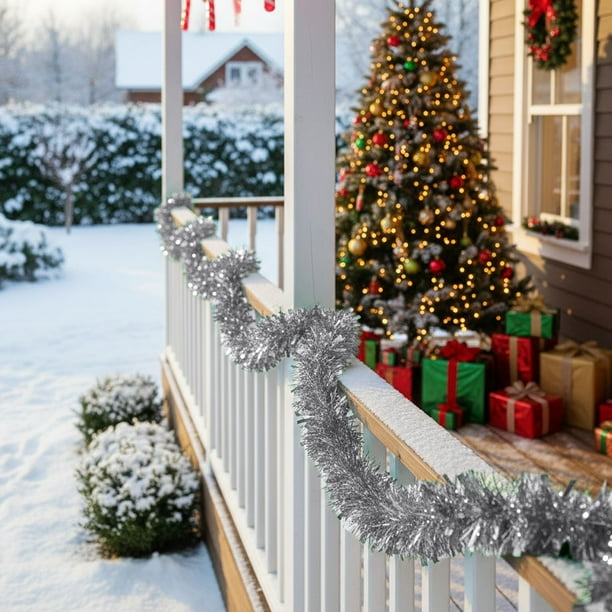 78.7 In Tinsels Garland Christmas Metallic Hanging Tinsels Garland For Xmas Tree Home And Party Decoration