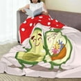 thumbnail image 6 of Honeii Avocado Lovers Wearing Umbrella Print Fleece Blanket - Throw Blanket for Bed, Sofa, Couch, Camping, and Travel , Microplush Ultra Soft Warm Blanket-40"x30", 6 of 7