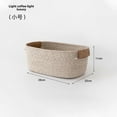 thumbnail image 1 of Eco-Friendly Natural Cotton Rope Storage Basket in Light Brown (Small Size) - Modern Simple Design for Organizing Books, Toys, Clothes & More - Versatile Home Organizer with Large Capacity, Perfect, 1 of 6