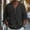 Black, variant on Gspmoly Tshirts for Men, Men'S and Linen Solid Color Fashion Long-Sleeved Lapel Top/Shirt Men Top up to 70% Off