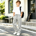 thumbnail image 5 of Sweatpants for Boys Fall Winter Elastic Waist Sports Sweat Pants Athletic Relaxed Fit Joggers with Side Pockets, 5 of 6