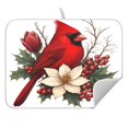 thumbnail image 5 of Ryvnso Christmas Cardinal Fir Berry Dish Drying Mat for Kitchen Countertop 16x18 Small Dish Pad Drainer Rack Dish Sink Mats, 5 of 7