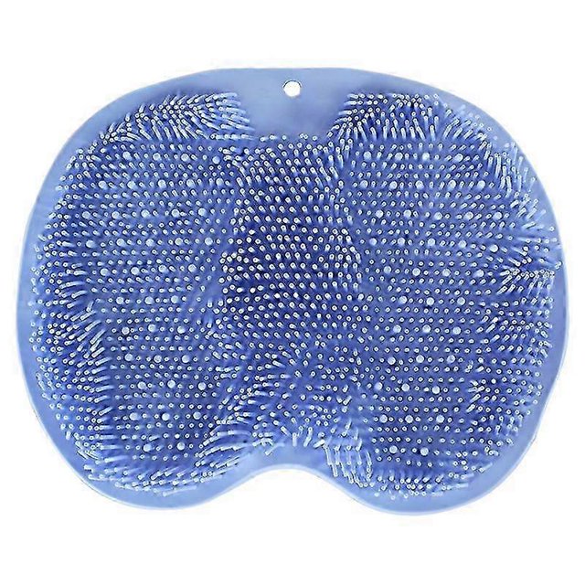 Silicone Shower Foot Scrubber Back Body Brush Massager Pad Mat Bathroom color02