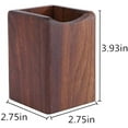 thumbnail image 3 of Pen Organizer Wooden Pencil Holder for Desk Pen Storage Holder Home Office Supplies (Black walnut)C, 3 of 6