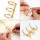thumbnail image 3 of 20 Pieces 3 Ring Metal Loose Leaf Binders Book Rings Snap Split Hinged with 20 mm Inner Diameter for DIY Travel Diary, Photo Album, Binding Spines Com, 3 of 4