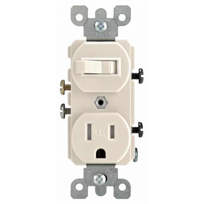 Commutateur à Genouillère en Amande Légère de 15 Amp et Combiné Récipient