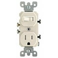 thumbnail image 1 of 15 Amp Light Almond Toggle Switch & Receptacle Combina, 1 of 1