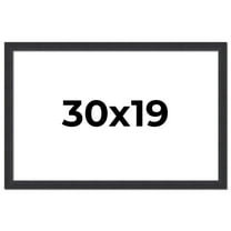 30x19 Frame Black Real Wood Picture Frame Width 1.25 Inches | Interior Frame Depth 0.5 Inches |