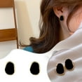 thumbnail image 2 of Hearth & Gear Retro Earrings Black Earrings Female Geometric Irregular Earring Design High End Earrings Light Earrings Earring Set Cute Clip on Earrings Clip on Earrings for Girls Cat Earrings, 2 of 7