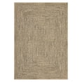 thumbnail image 2 of GlowSol 10' x 13' Area Rug Modern Braided Print Rugs for Living Room Bedroom Non-Slip Low Pile Accent Rug Washable Floor Cover, Natural, 2 of 8
