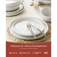 thumbnail image 4 of Famiware Plates and Bowls Set, 12 Piece Stoneware Dinnerware Sets, White, 4 of 8