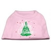 Scribbled Merry Christmas Screenprint Shirts Light Pink XXL (18)