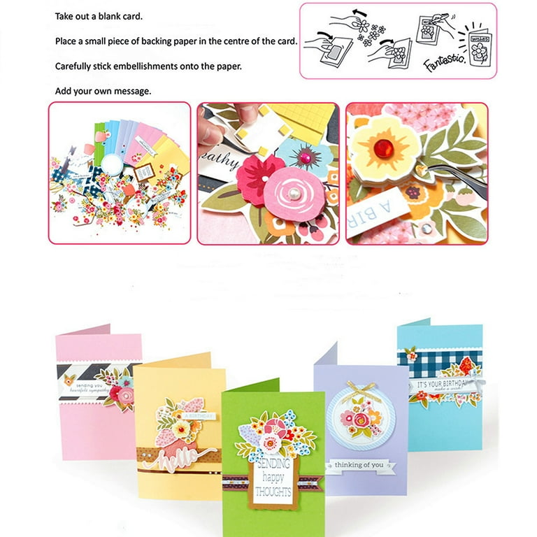 Children Handmade DIY Paper Greeting Card Making Material Set (15 Cards +  15 Envelopes)
