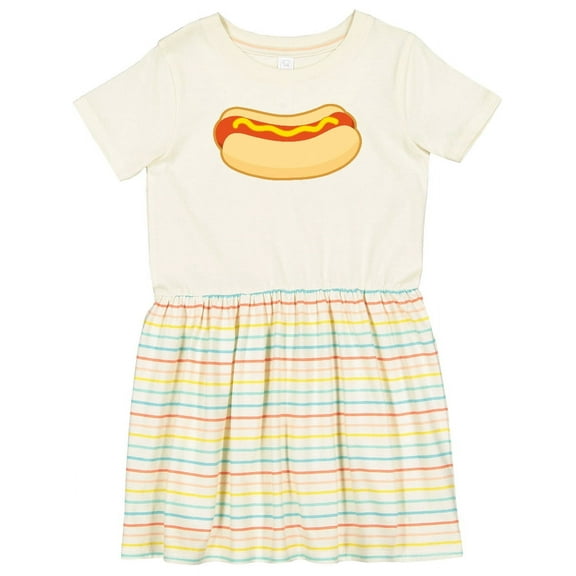 Inktastic Funny Hot Dog Girls Toddler Dress