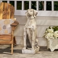thumbnail image 2 of GDF Studio Ashtabula Outdoor Dog Garden Statue, Antique White, 2 of 9