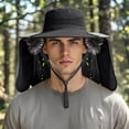 thumbnail image 2 of Kcolen Sun Hats for Men Wide Brim Solar Powered Wide Brim Sun Hat with Built-in Fan and Neck for Outdoor Heat, 2 of 6