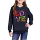 thumbnail image 5 of Sudadera con capucha y estampado de corazón de San Valentín, sudadera de manga larga para niños y niñas, chaqueta para niñas de talla mediana y grande., 5 of 7