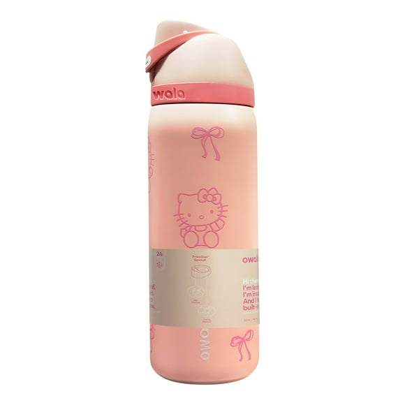 Owala Kitty Cat Cup FreeSip Insulated Stainless Water Bottle for Sports Travel and School Sports Water Bottle 32 Oz