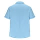 thumbnail image 4 of Blusa y camisa de manga corta con cuello vuelto para hombre, blusa informal de verano con solapa y botones de color liso, blusa para hombre, 4 of 5