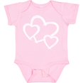 thumbnail image 3 of Inktastic Three White Hearts Boys or Girls Baby Bodysuit, 3 of 5
