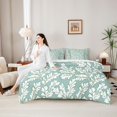 thumbnail image 4 of Erosebridal Natural Botanical Leaves 7-Piece Bedding Comforter Set,Beige Green King Bedding Sets For Teens,Reversible, 4 of 7
